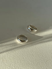 Paula Double Dome Ring Set In Silver