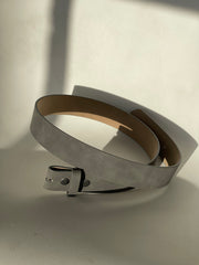 Myers Classic Belt Buckle Belt In Grey￼