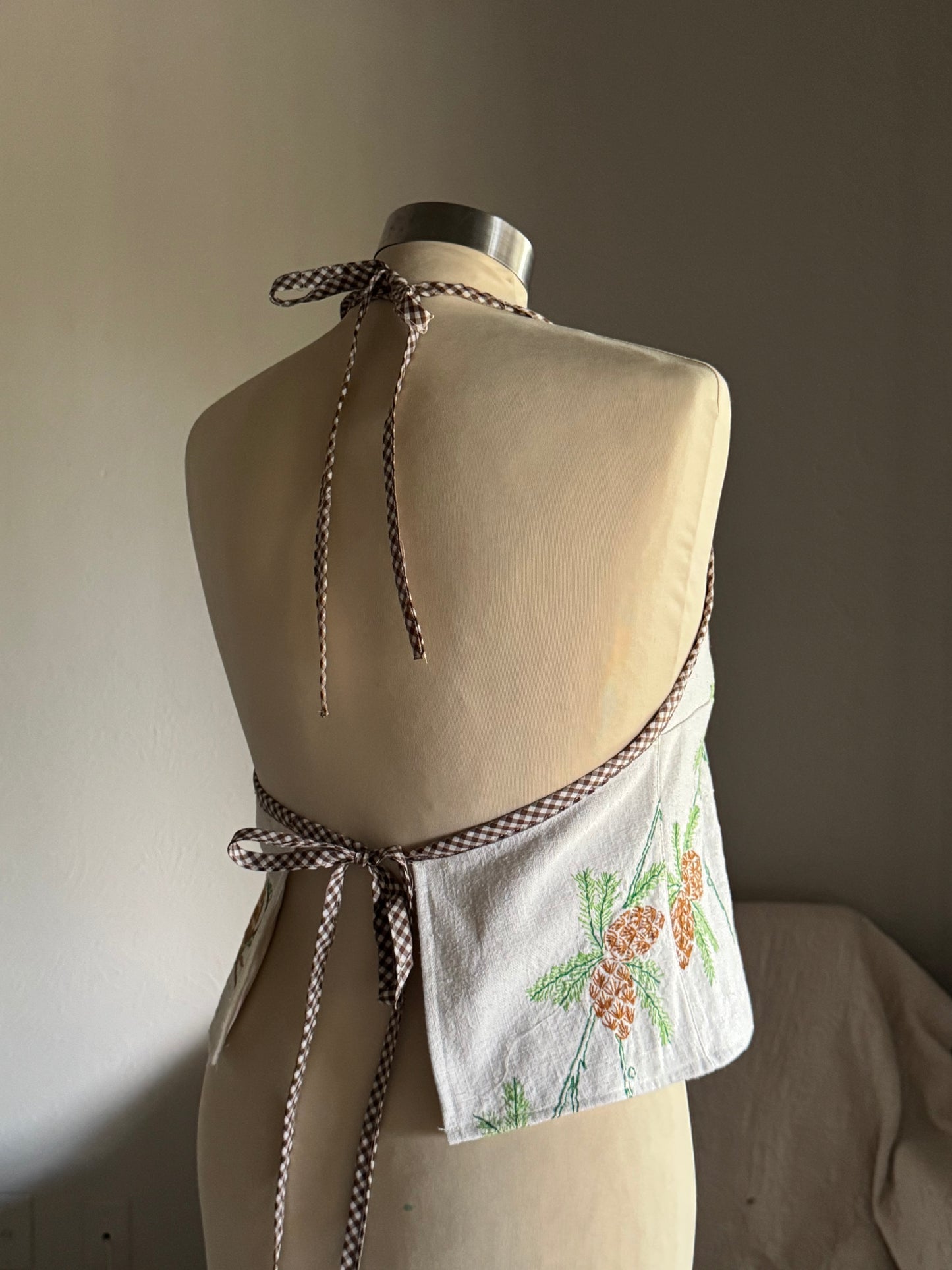 Brenda Handcrafted Vintage Hand Embroidered Halter Top
