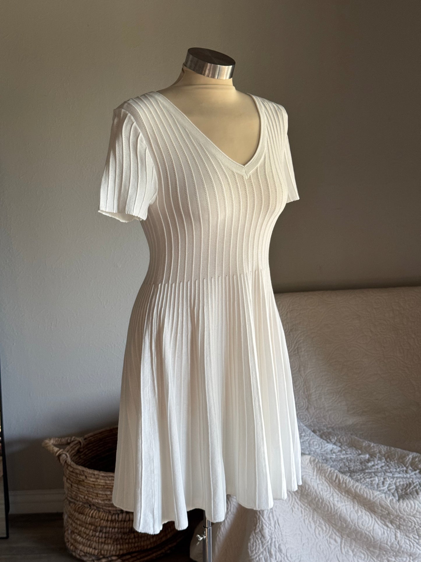 Paula Classic Ultra Soft Day Dress In Ivory