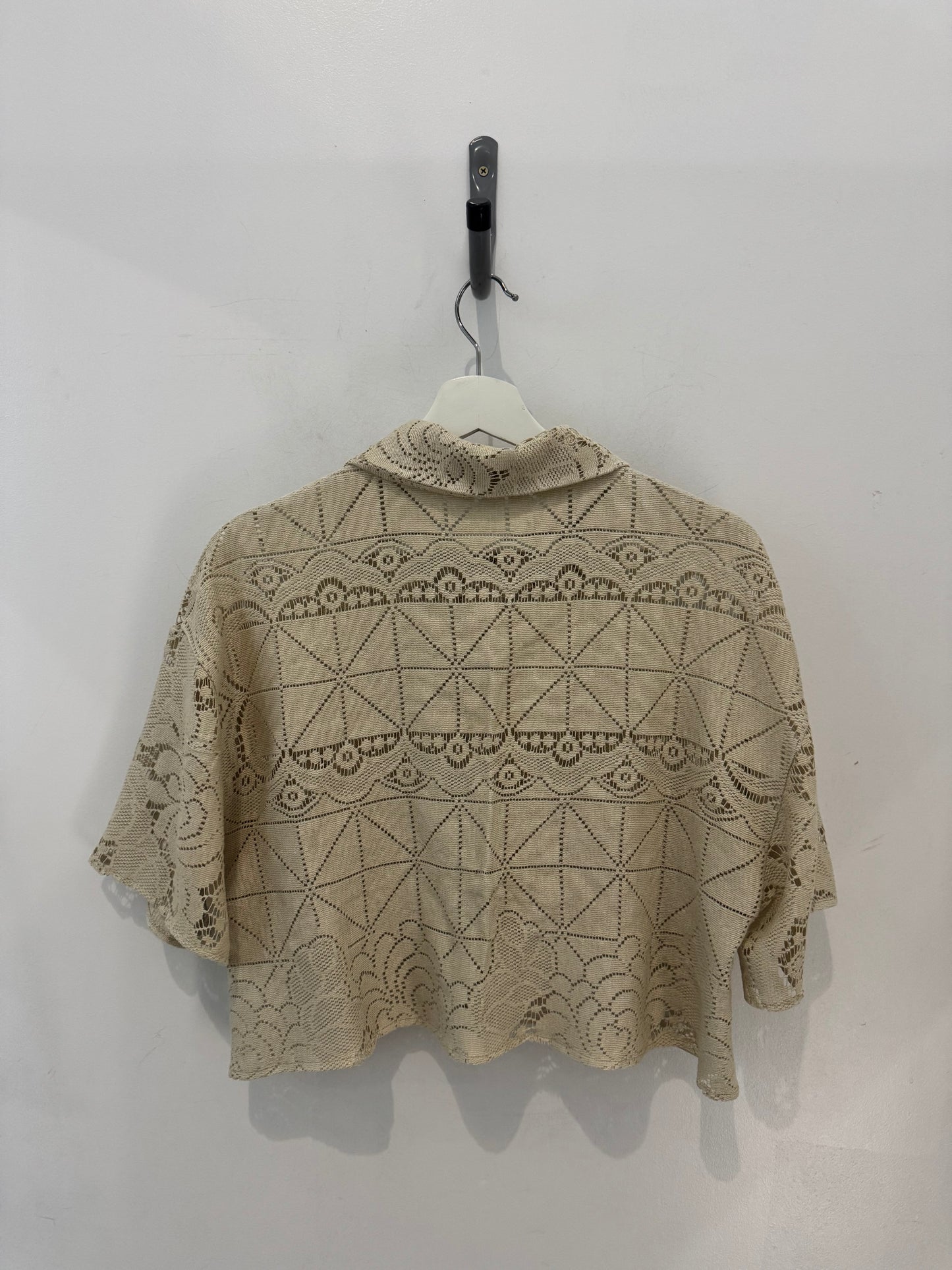 Judy Handcrafted Vintage Crop Top In Mocha
