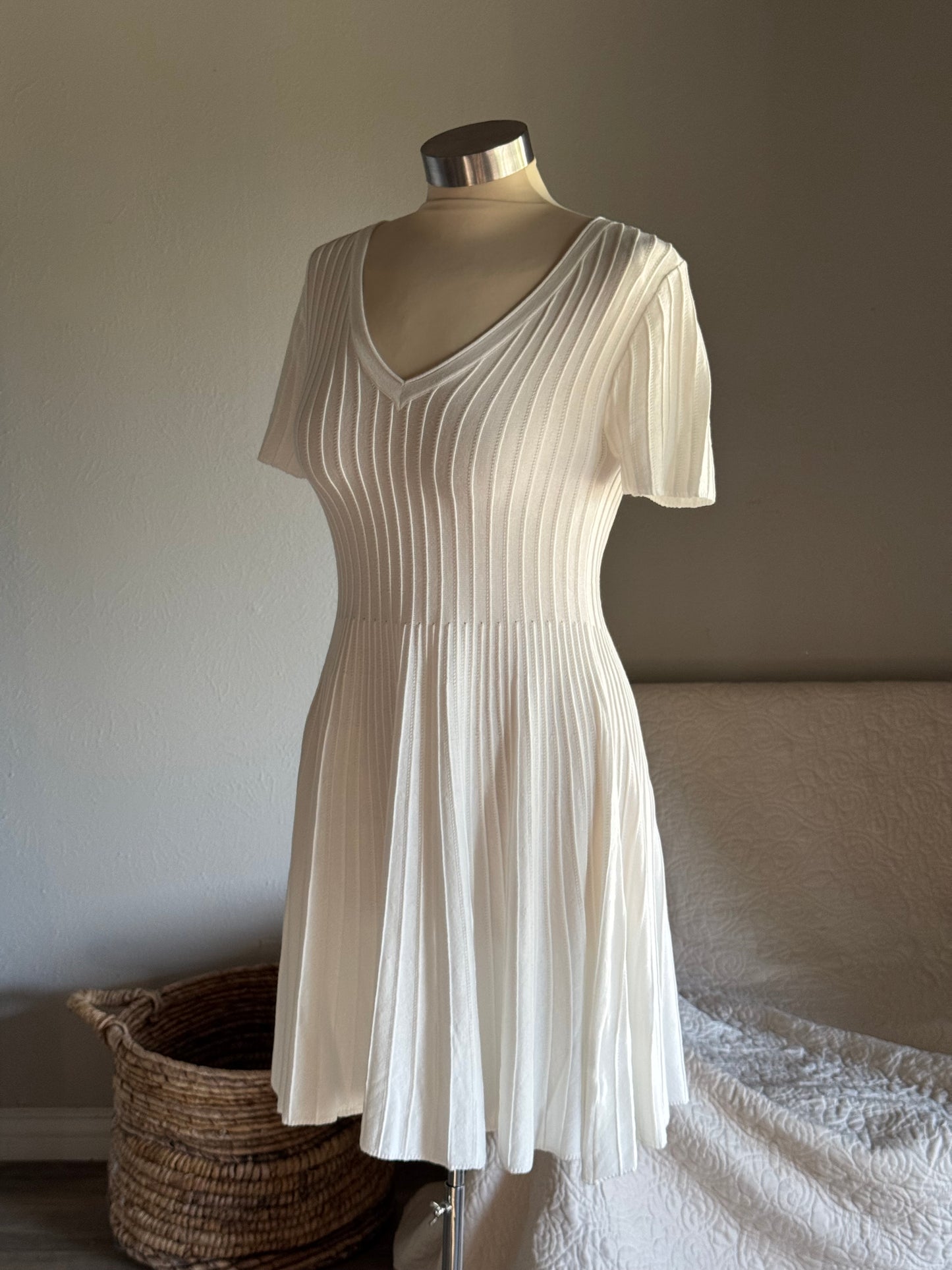 Paula Classic Ultra Soft Day Dress In Ivory