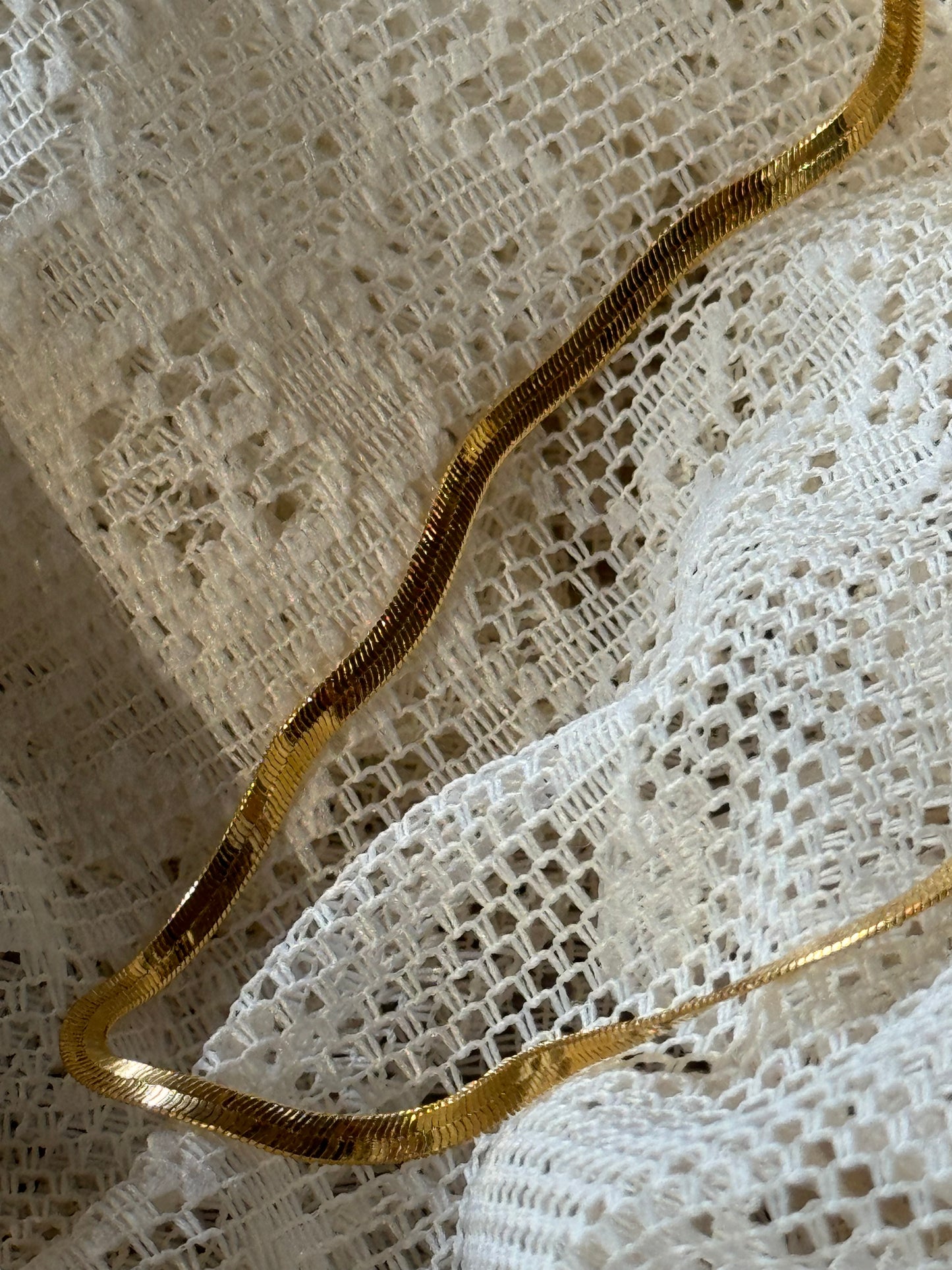 Nyla Mini Snake Necklace Plated In Gold