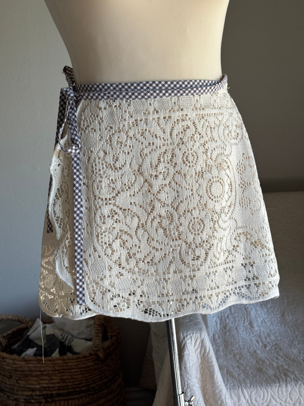 Delaney Handcrafted Vintage Lace Wrap Skirt