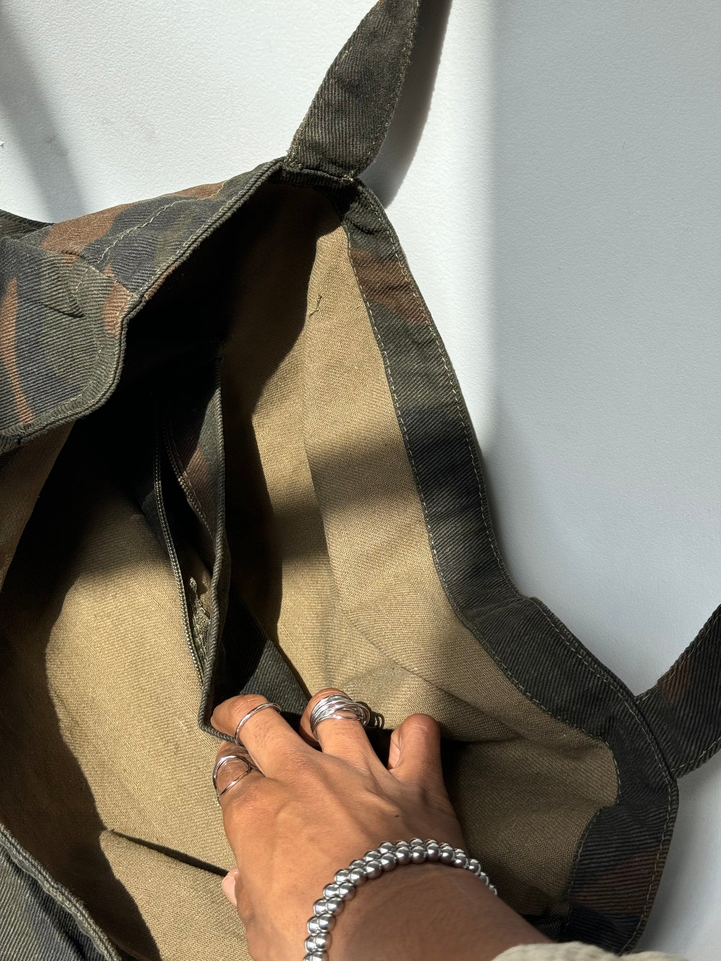 Carter Cotton Camo Canvas Tote Day Bag