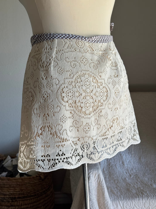 Delaney Handcrafted Vintage Lace Wrap Skirt
