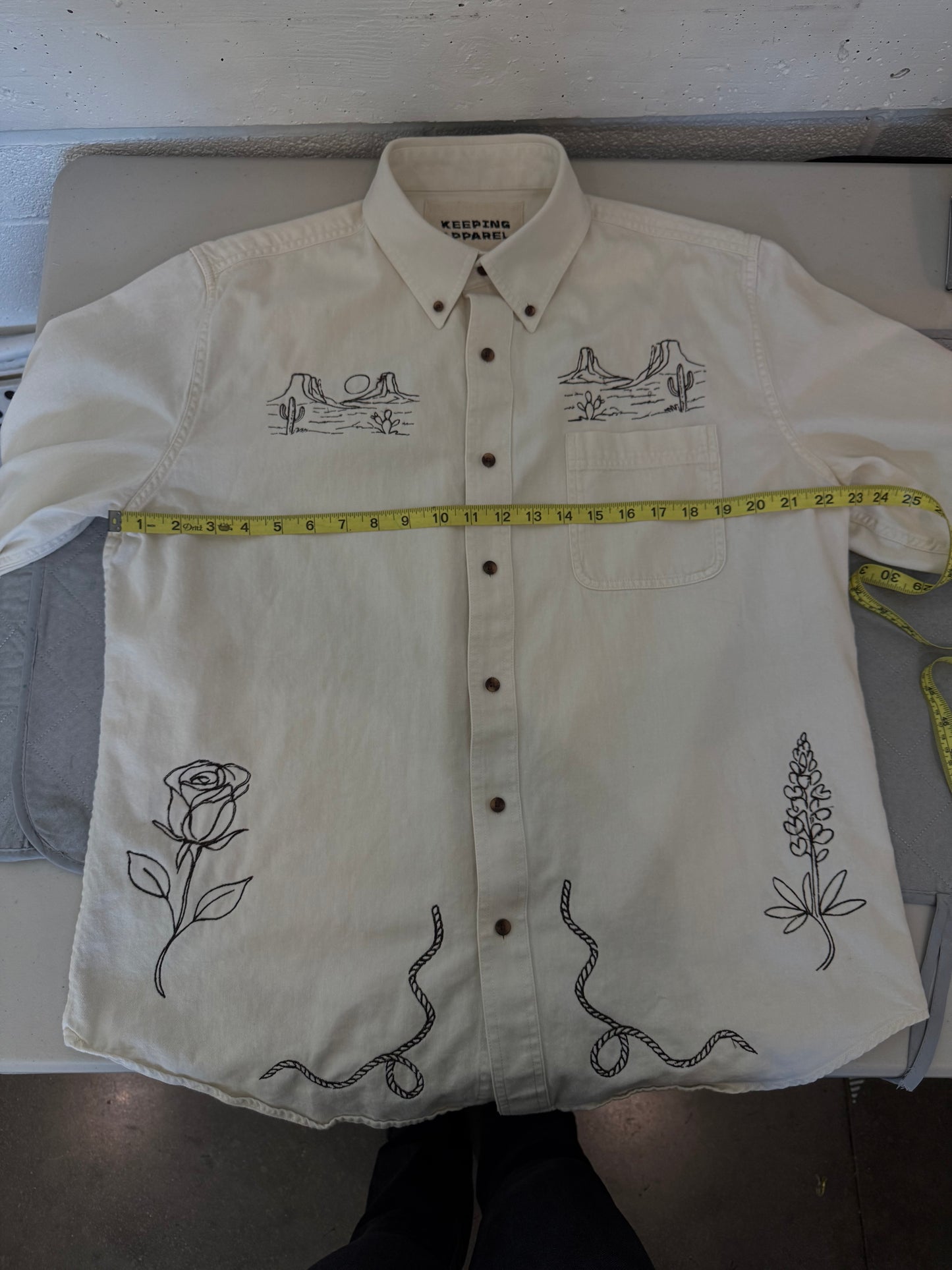 Jaxson Handcrafted Embroidered Shacket In Cream
