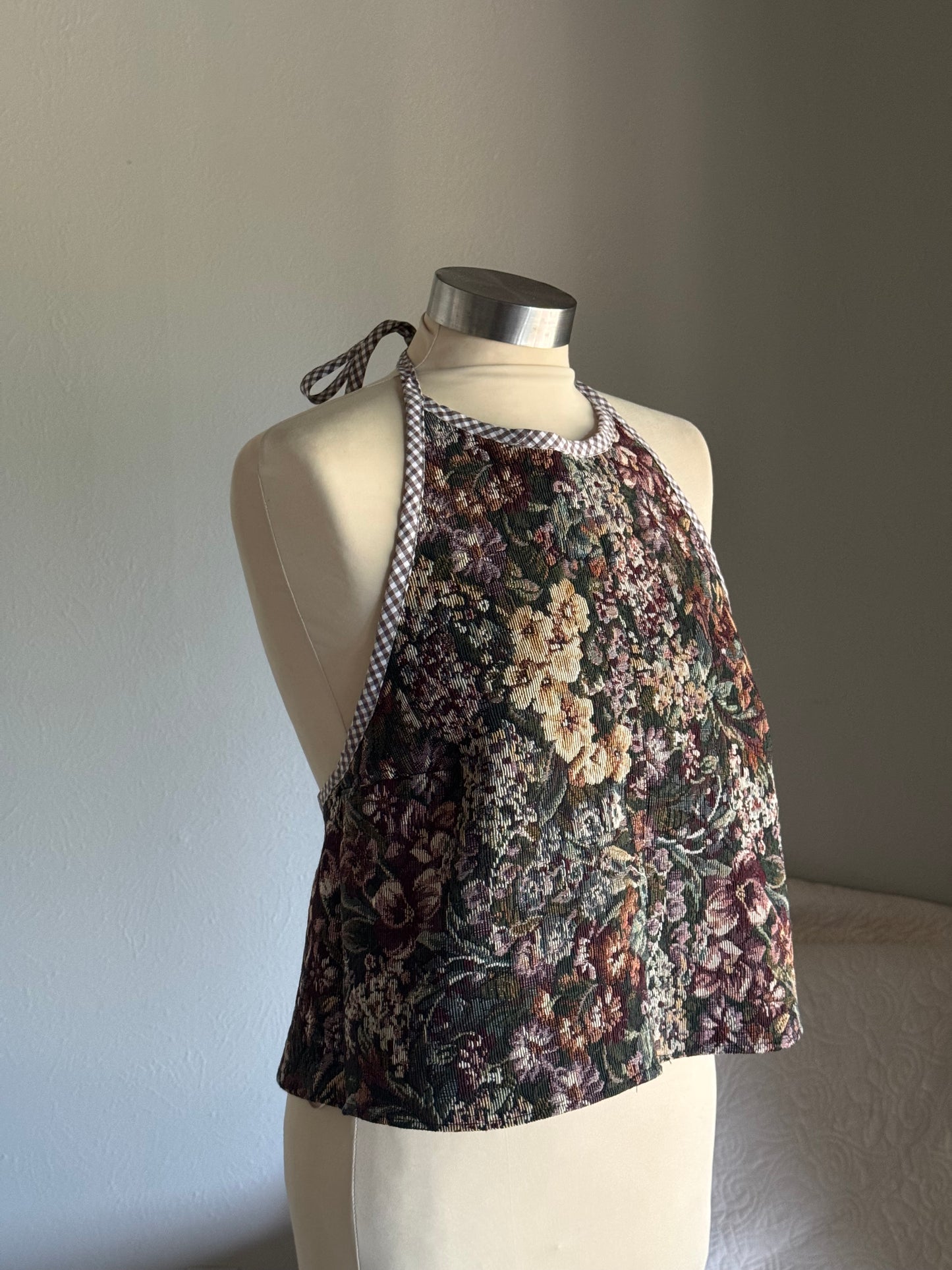 Brenda Handcrafted Vintage Tapestry Halter Top