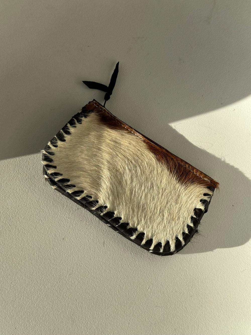 Elena Artisan Cowhide Two Tone Wallet Pouch
