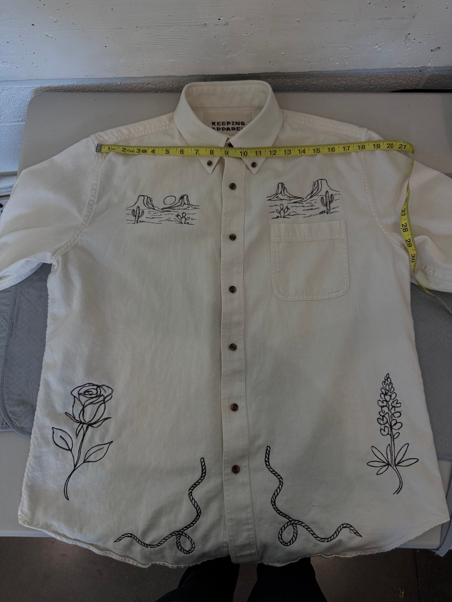 Jaxson Handcrafted Embroidered Shacket In Cream