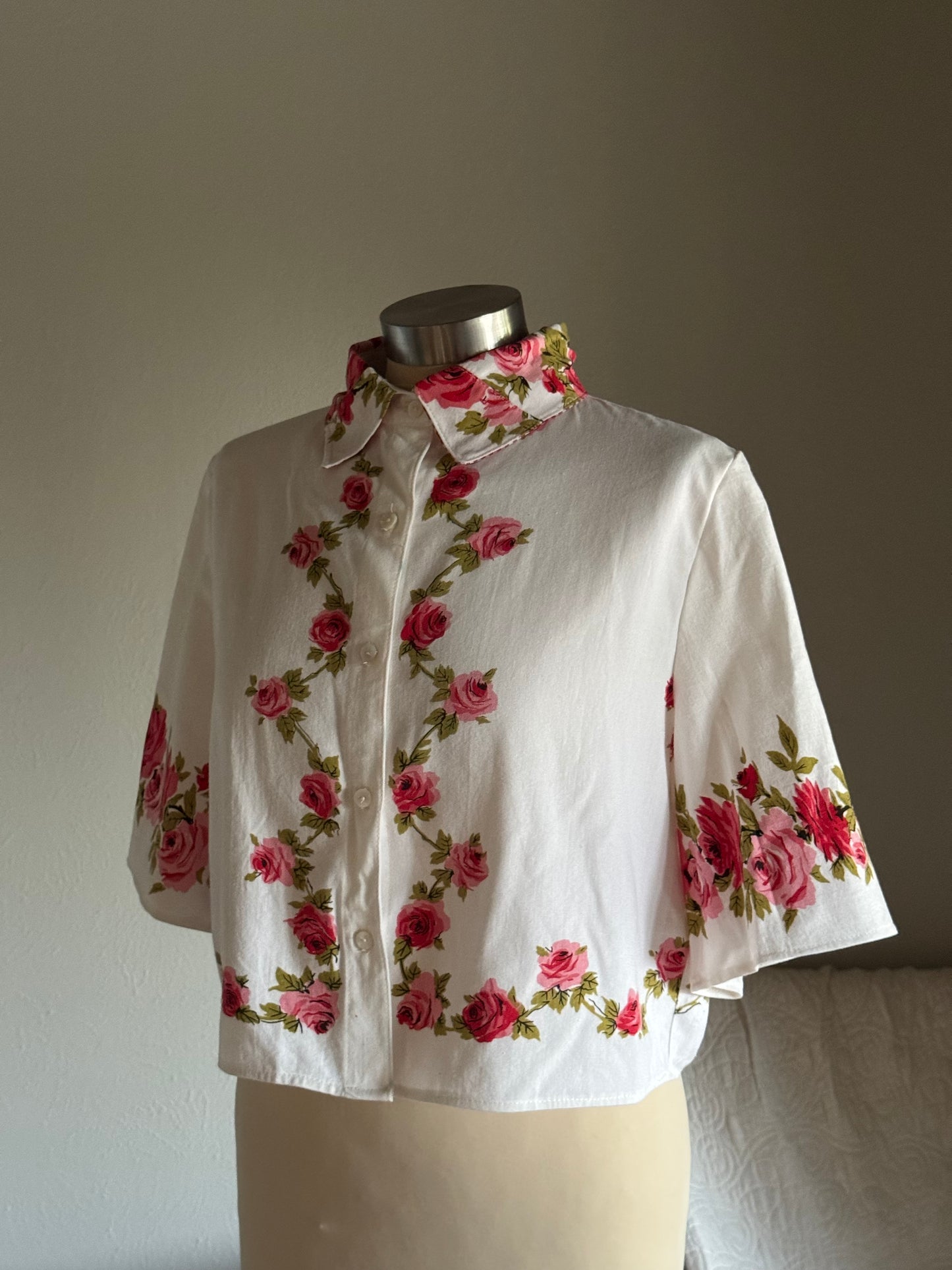 Judy Handcrafted Vintage Cropped Button Down (2nd)