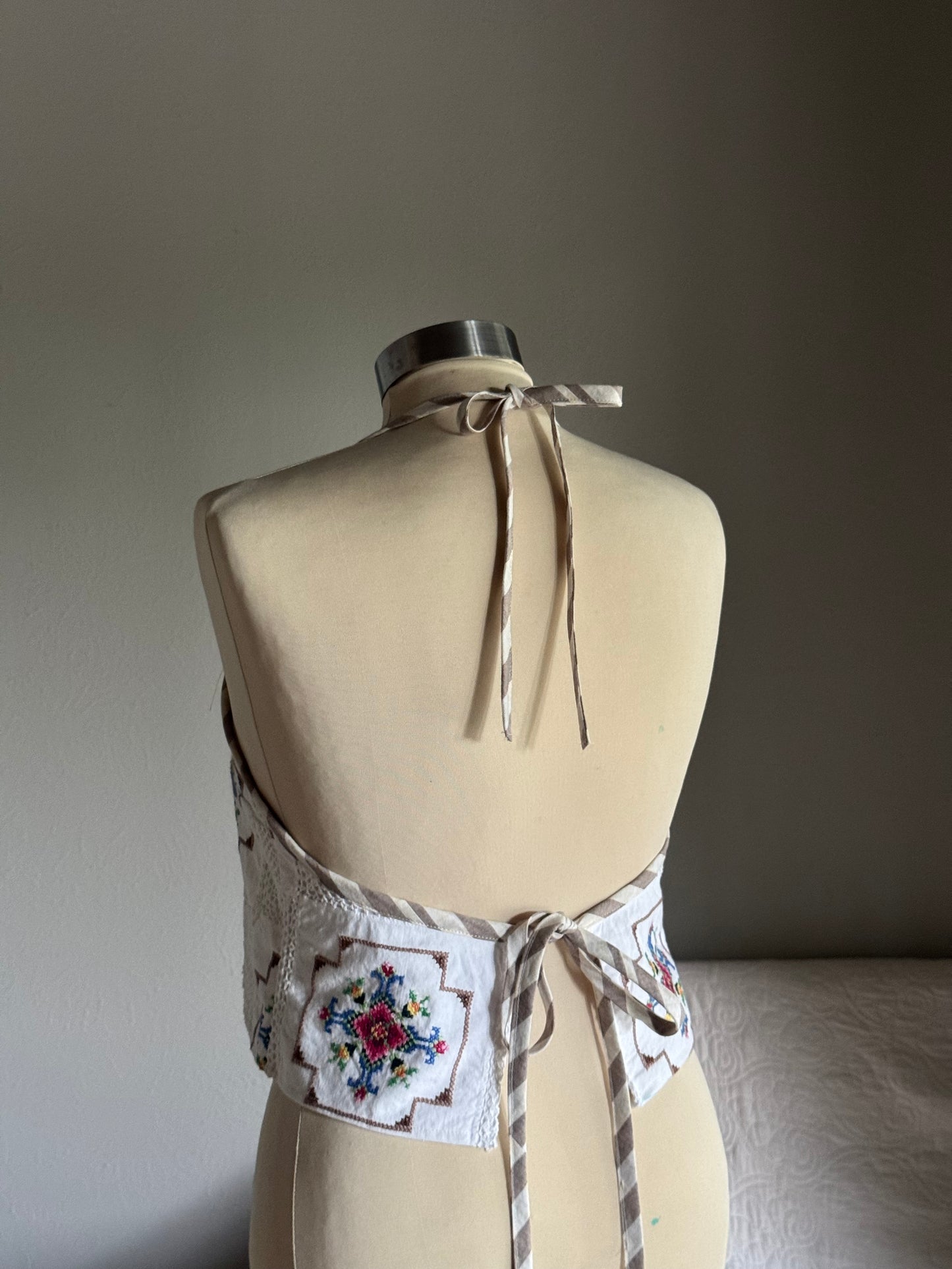 Brenda Fae Handcrafted Crochet Cropped Halter Top