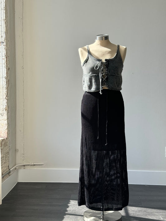 Adam Knit Midi / Maxi Skirt In Black