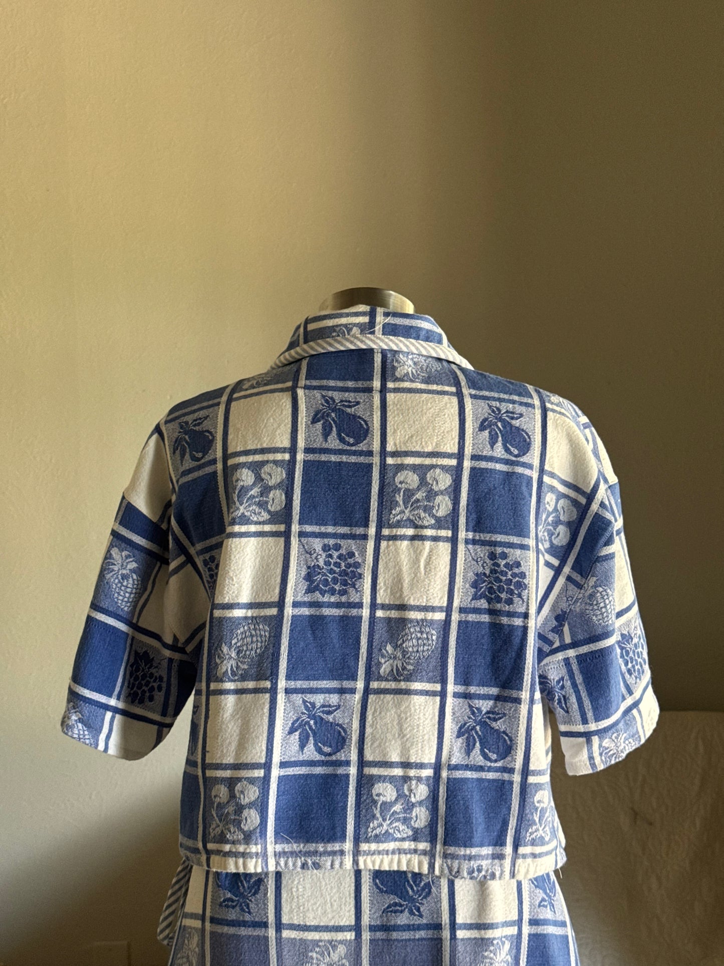 Judy Handcrafted Vintage Tie Front Top