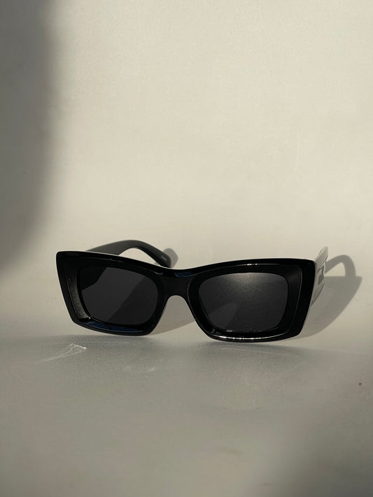 Paisley Retro Cut Sunglasses In Black
