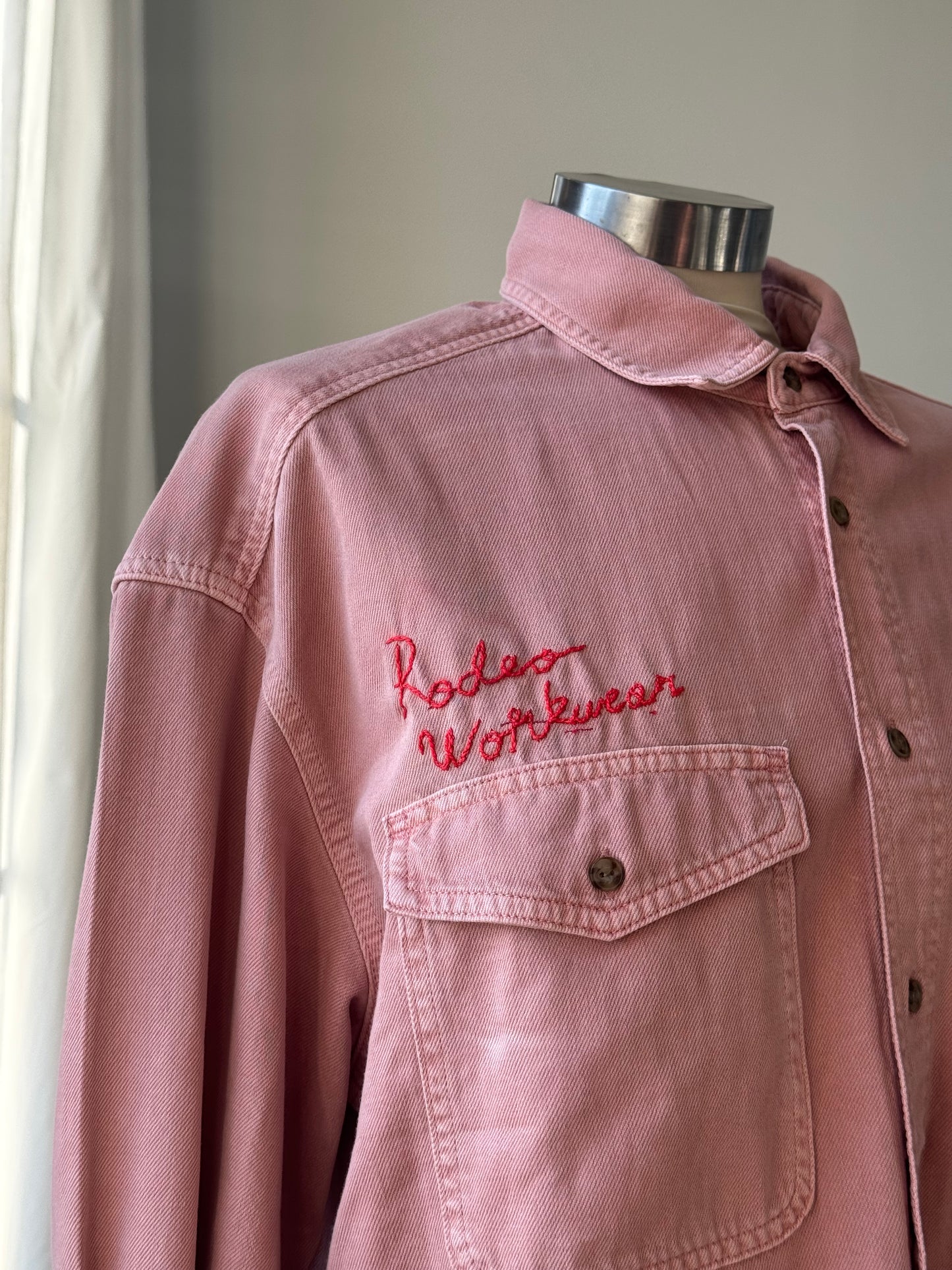 Jaxson Handcrafted Embroidered Rodeo Workwear Shacket