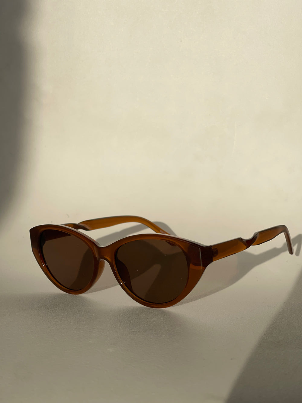 Sherry Twisted Retro Sunglasses In Brown