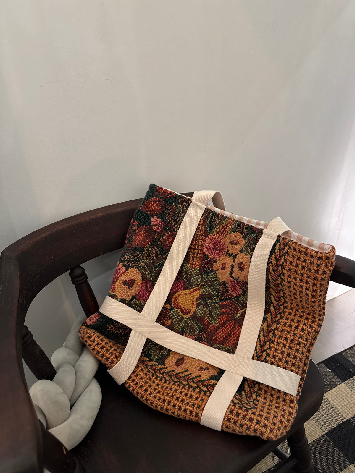 Haselden Handcrafted Tapestry Hat Holder Tote Bag