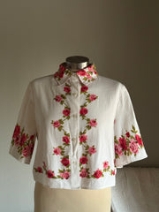 Judy Handcrafted Vintage Cropped Button Down (2nd)