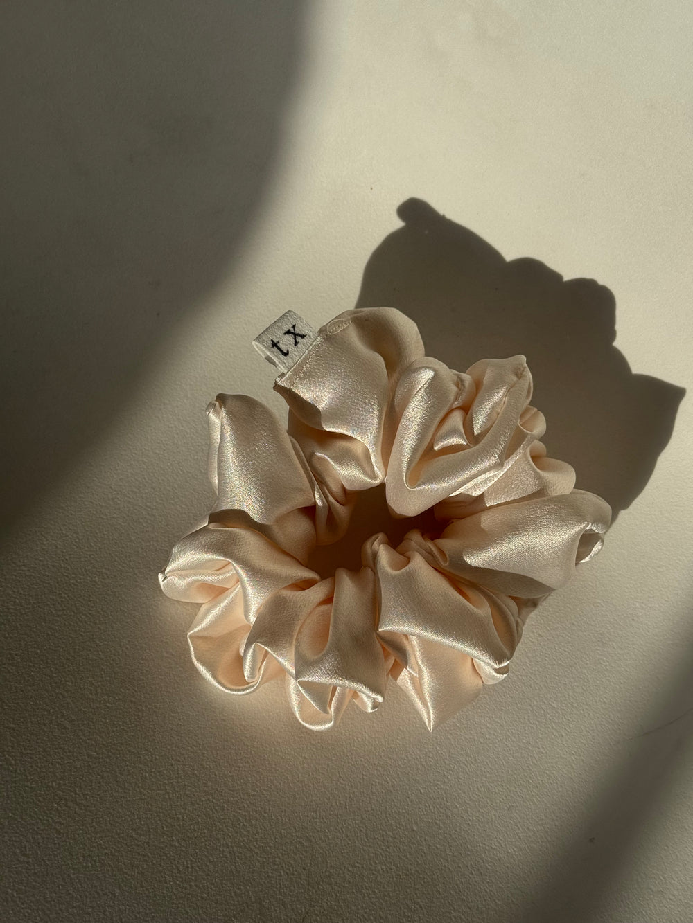 Phyllis Handcrafted Texas Sized Scrunchie In Pink Pearl