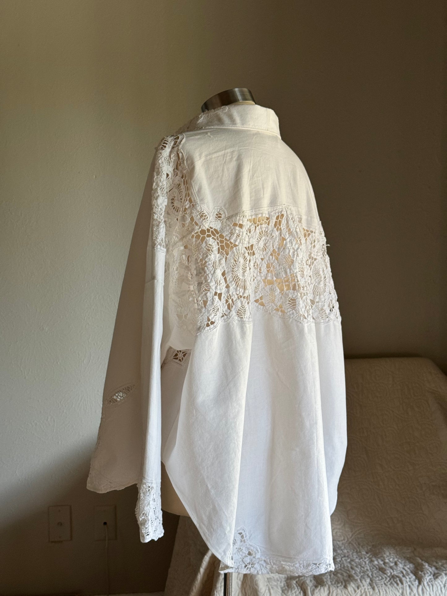 Ladell Handcrafted Vintage Tie Front Shacket
