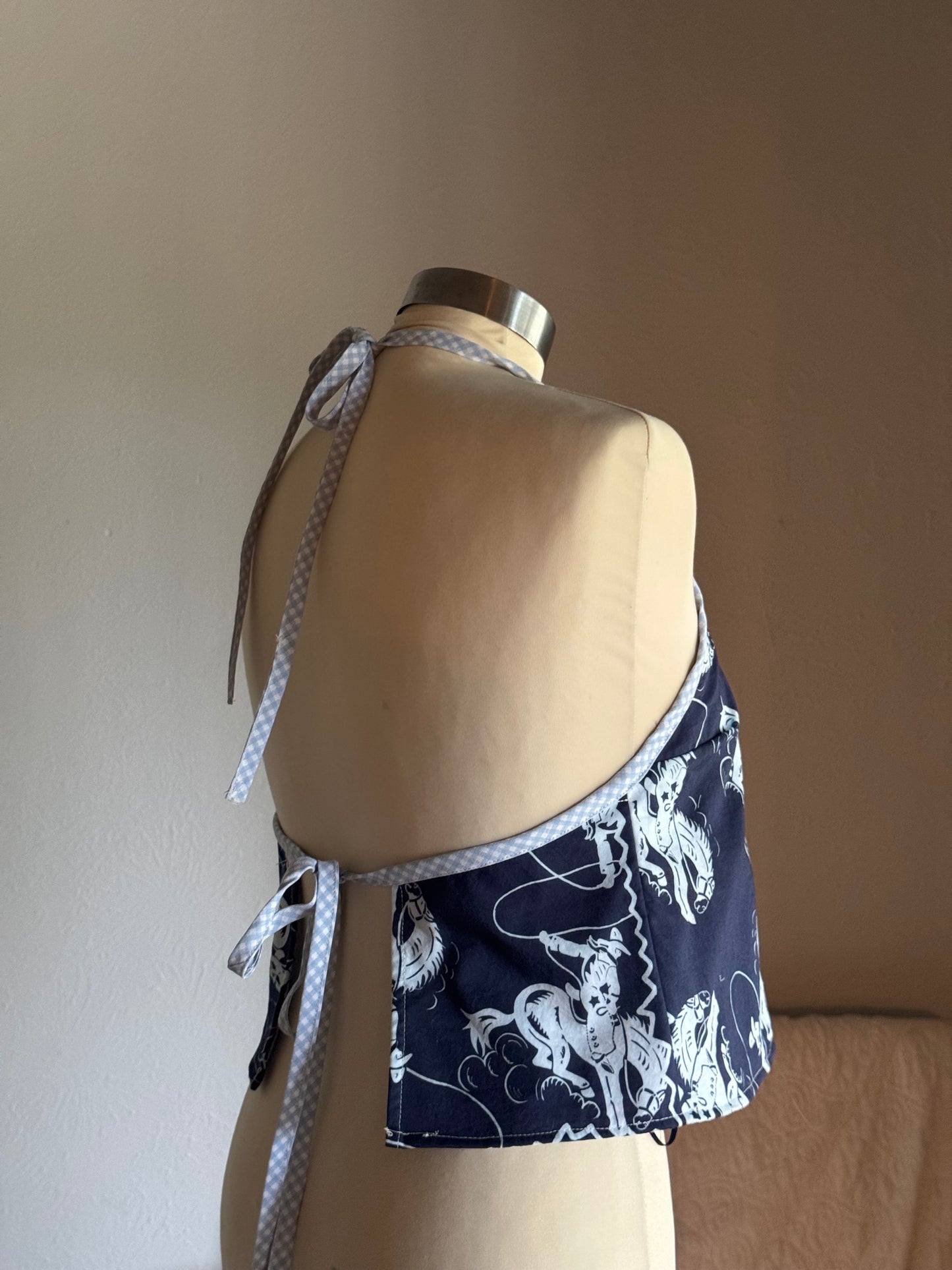 Brenda Handcrafted Open Back Rodeo Halter Top
