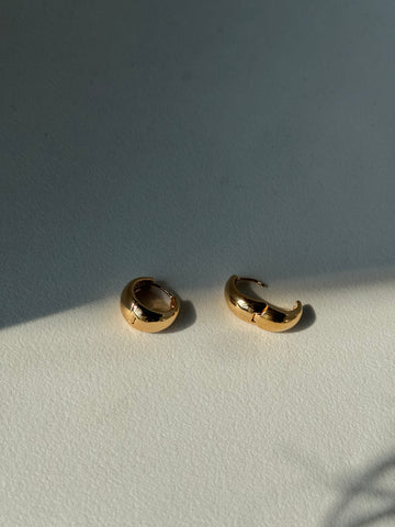 Hensley Dome Hug Hoop Earring In Gold