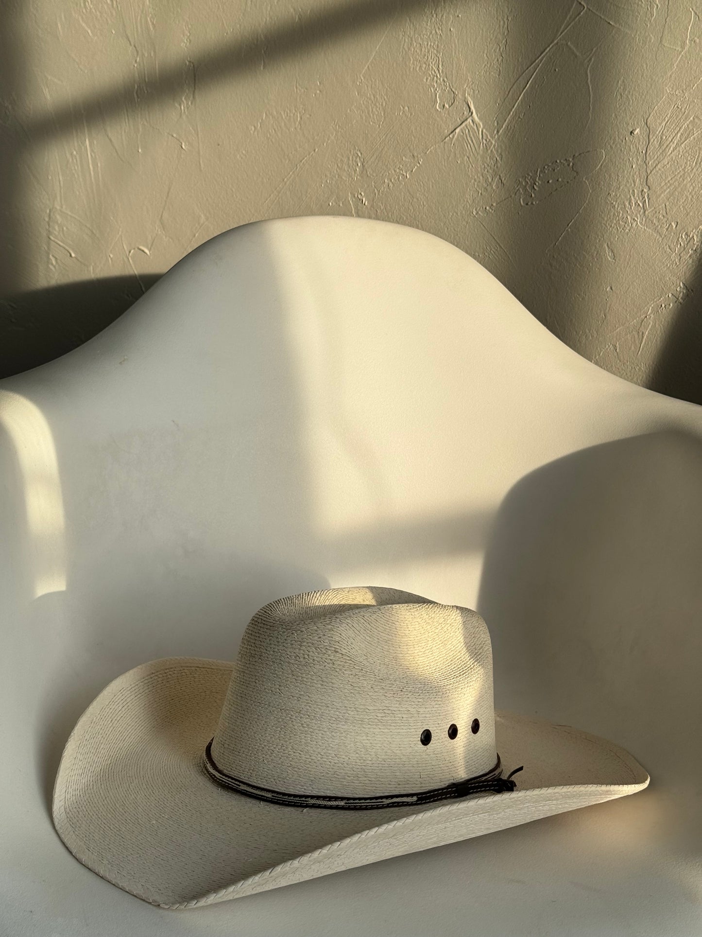 Morgan Spring Summer Palm W/ Leather & Knit Band Cowboy Hat