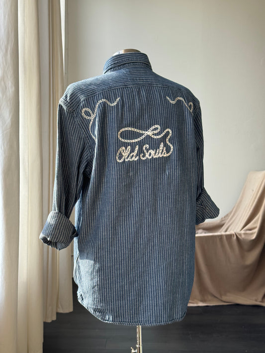 Jaxson Handcrafted Embroidered Old Souls Button Down