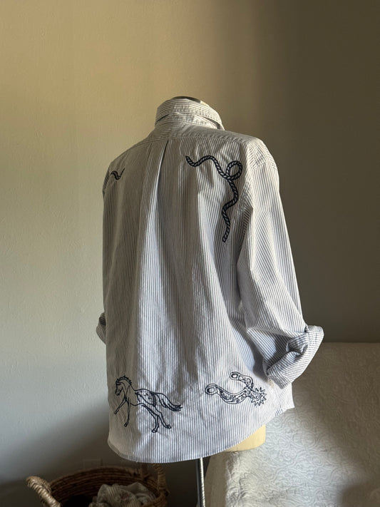 Jaxson Handcrafted Embroidered Button Down
