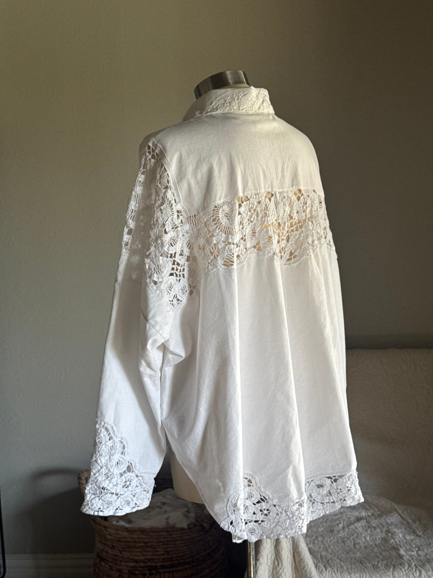 Ladell Handcrafted Vintage Tie Front Shacket