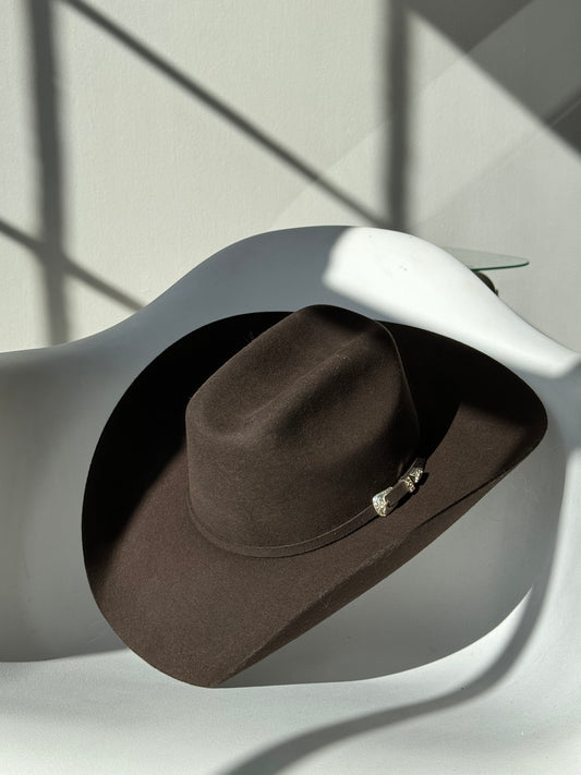 Travis 100% Wool Western Belt Cowboy Hat In Brown