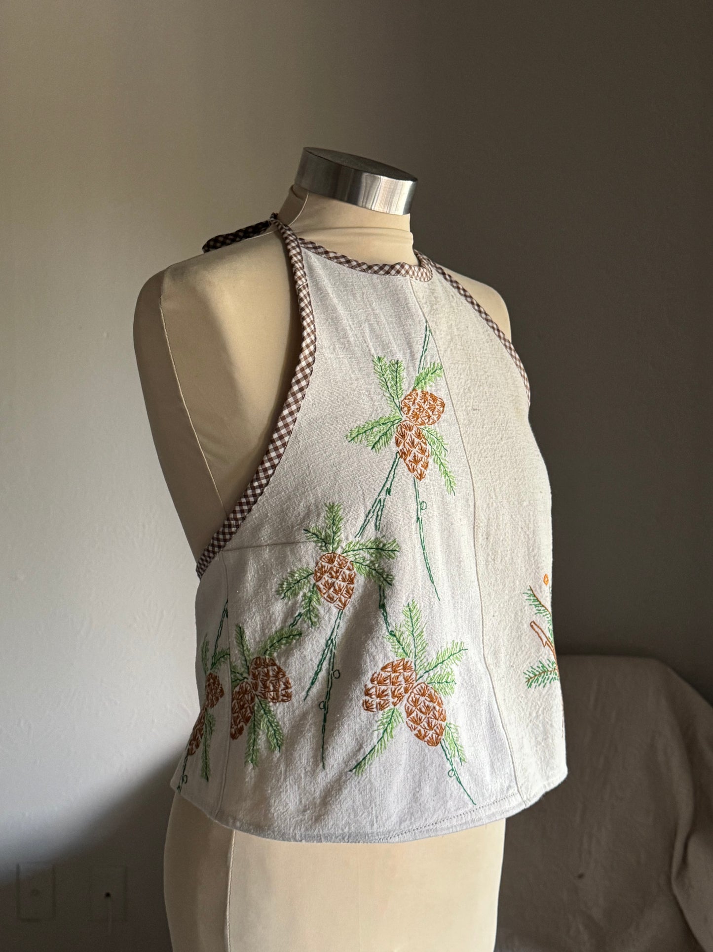 Brenda Handcrafted Vintage Hand Embroidered Halter Top