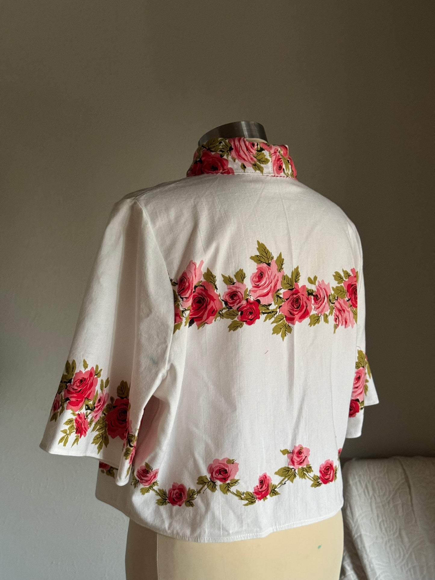 Judy Handcrafted Vintage Cropped Button Down (2nd)