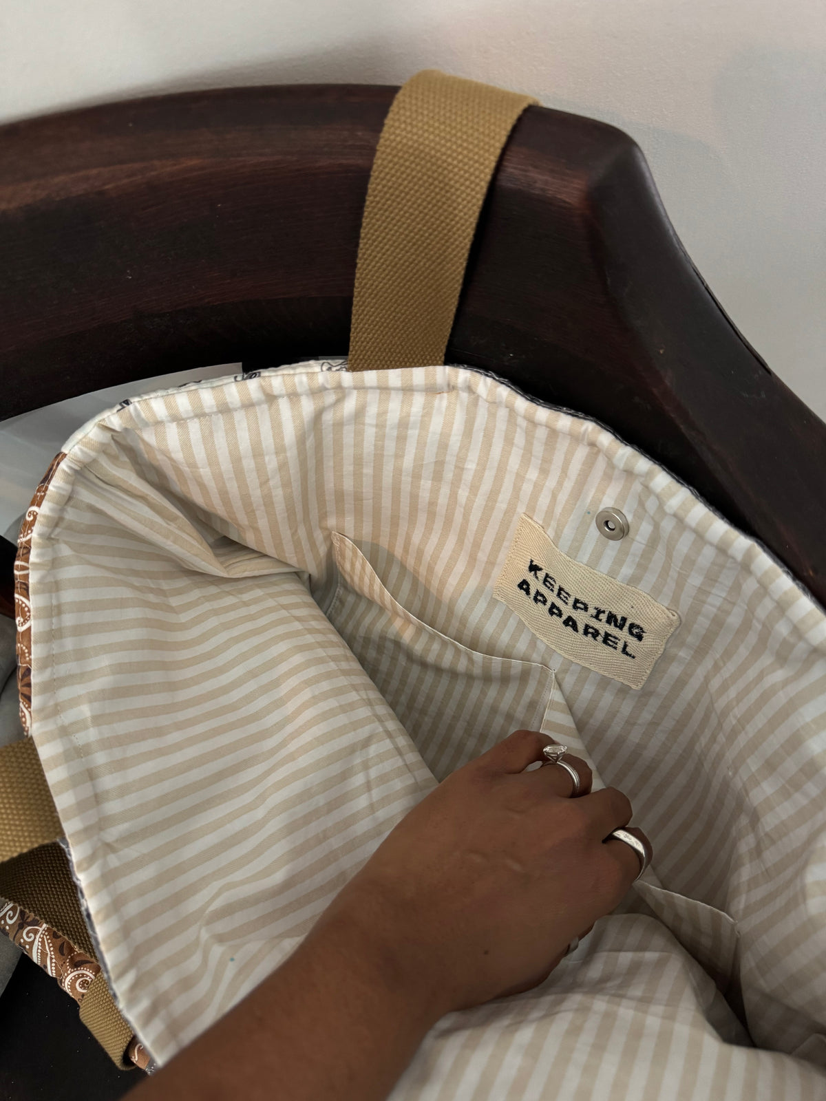 Haselden Handcrafted Quilted Hat Holder Tote Bag