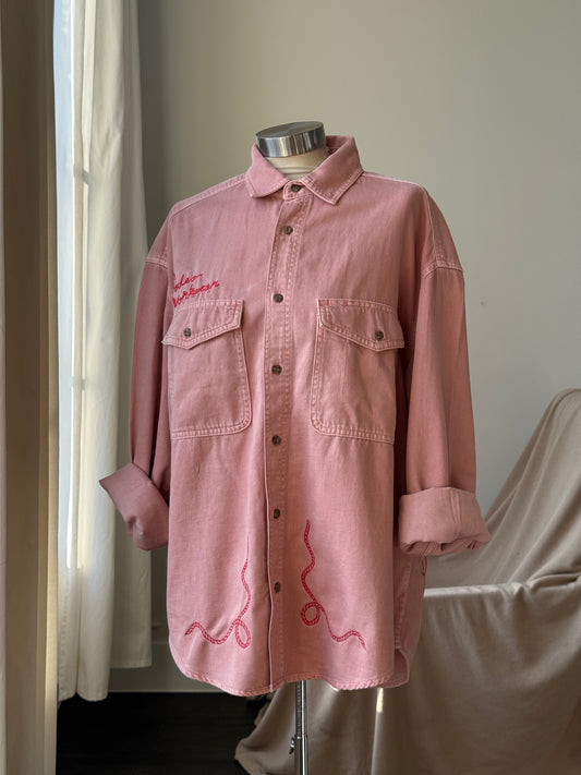 Jaxson Handcrafted Embroidered Rodeo Workwear Shacket