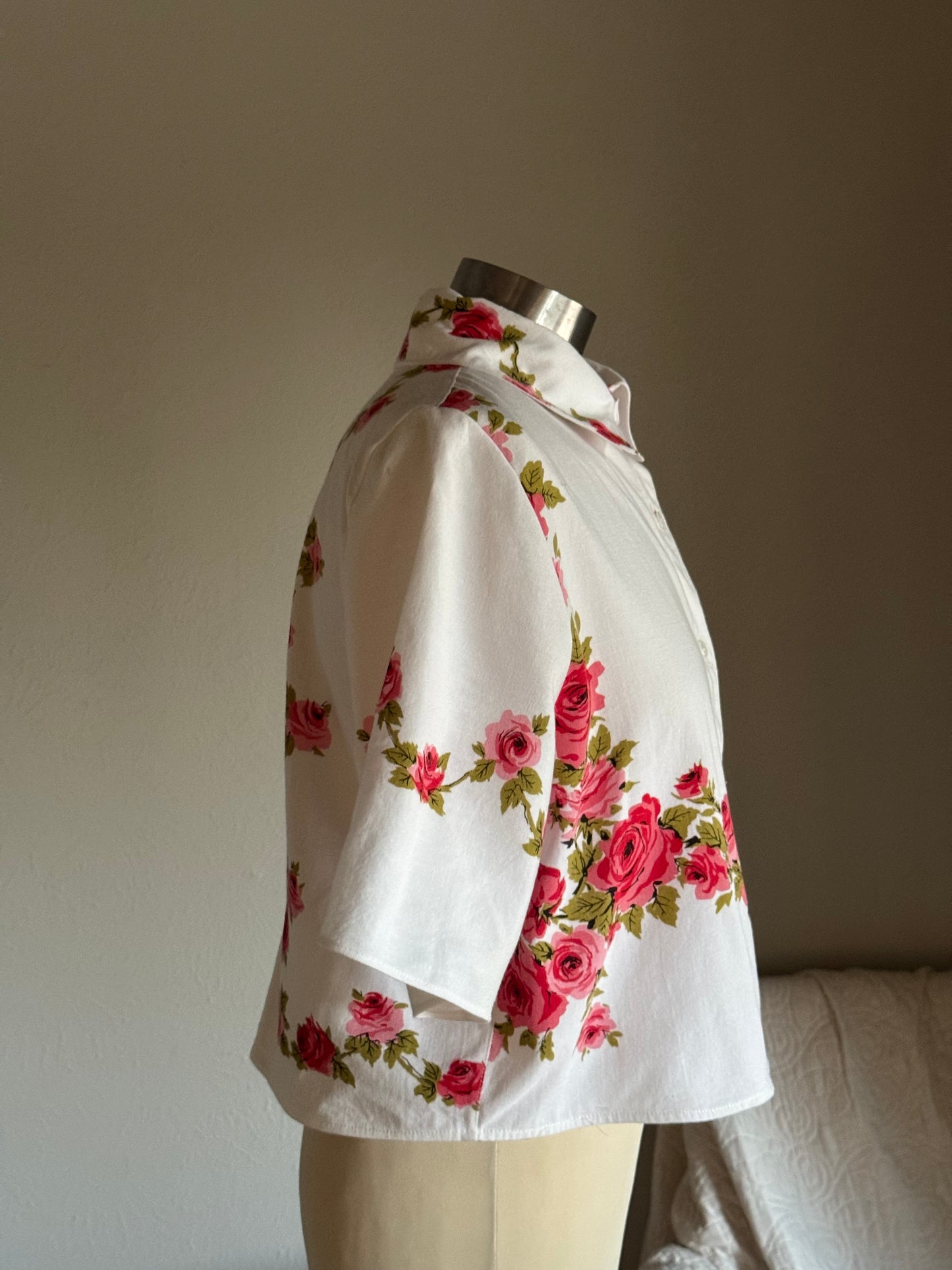 Judy Handcrafted Vintage Copped Button Down