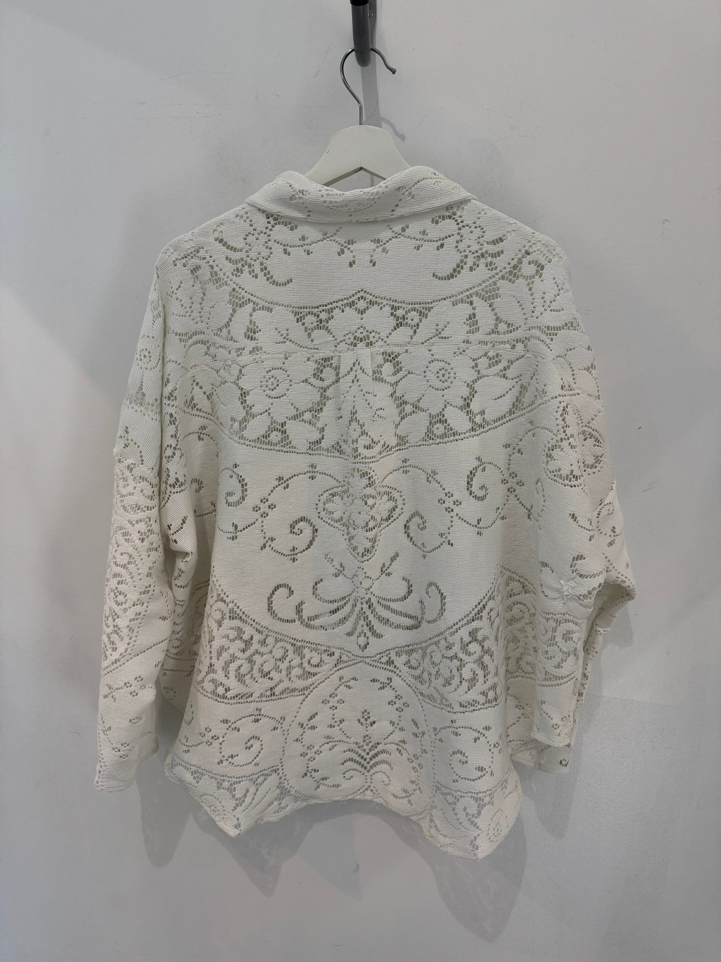 Ladell Handcrafted Vintage Shacket In Milk