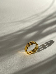 Priscilla Stainless Steel Ring In 18k Gold Plated