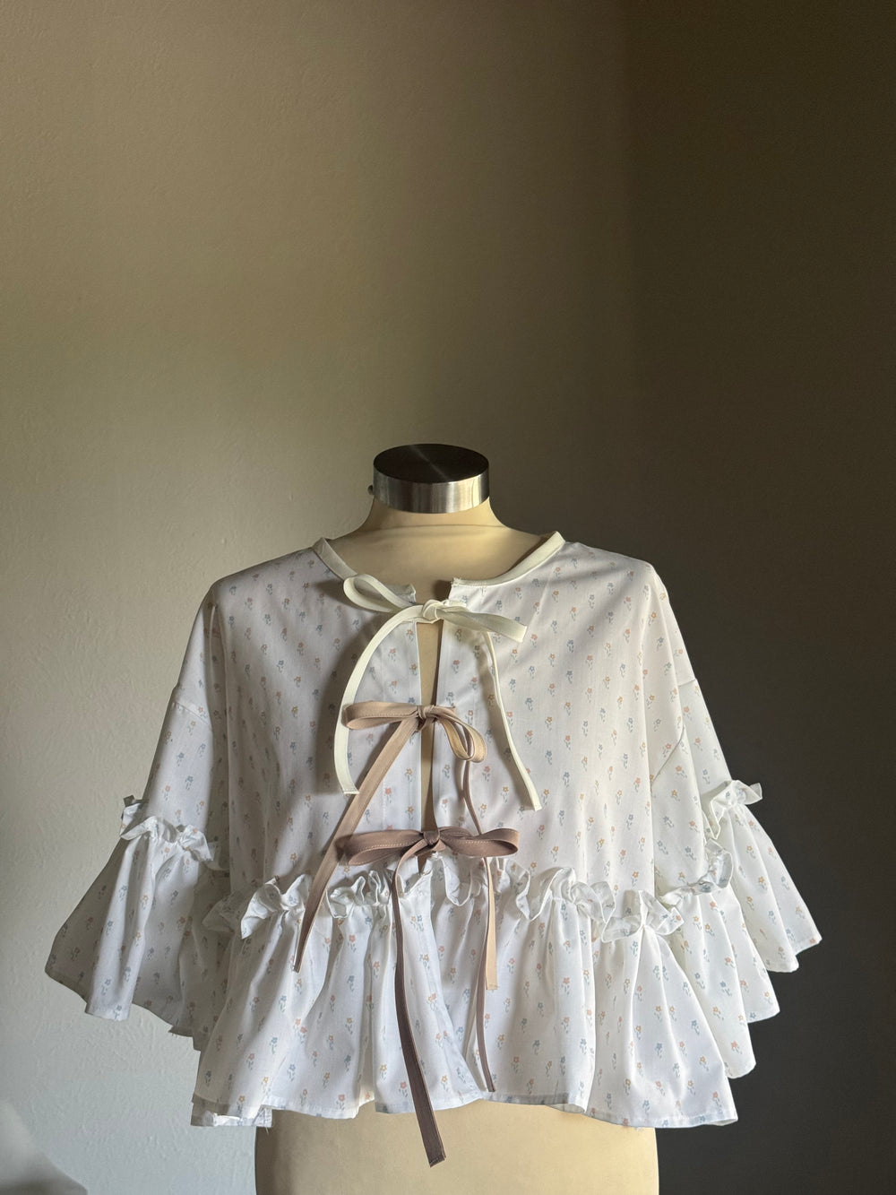 Joycie Vintage Cotton Handcrafted Ruffle Top