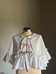 Joycie Vintage Cotton Handcrafted Ruffle Top