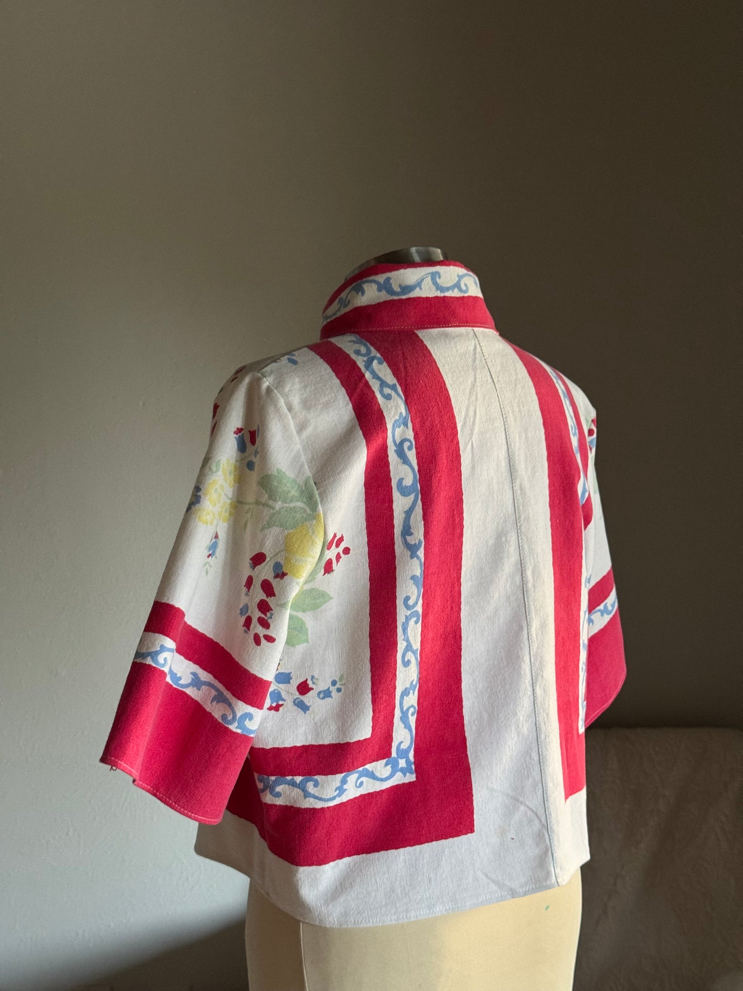 Judy Handcrafted Vintage Cropped Button Down