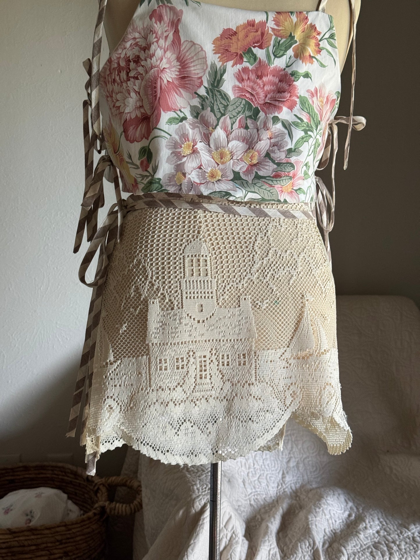 Delaney Handcrafted Vintage Lace Wrap Skirt