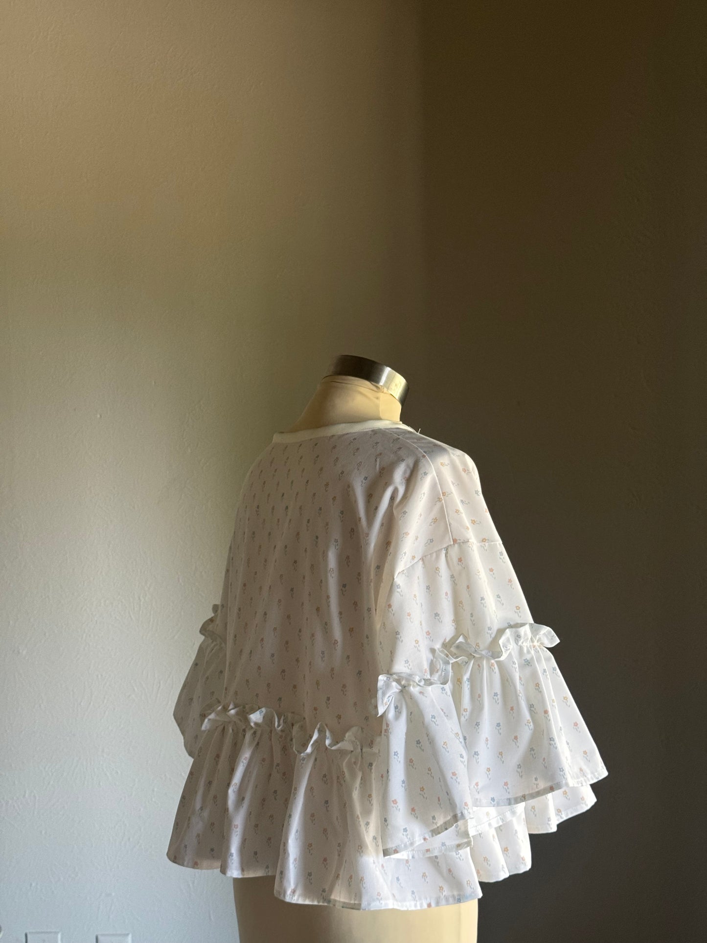 Joycie Vintage Cotton Handcrafted Ruffle Top
