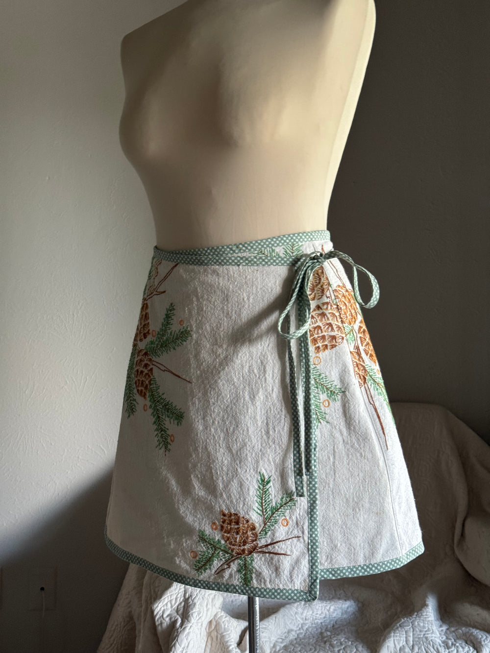 Delaney Handcrafted Vintage Hand Embroidered Wrap Skirt