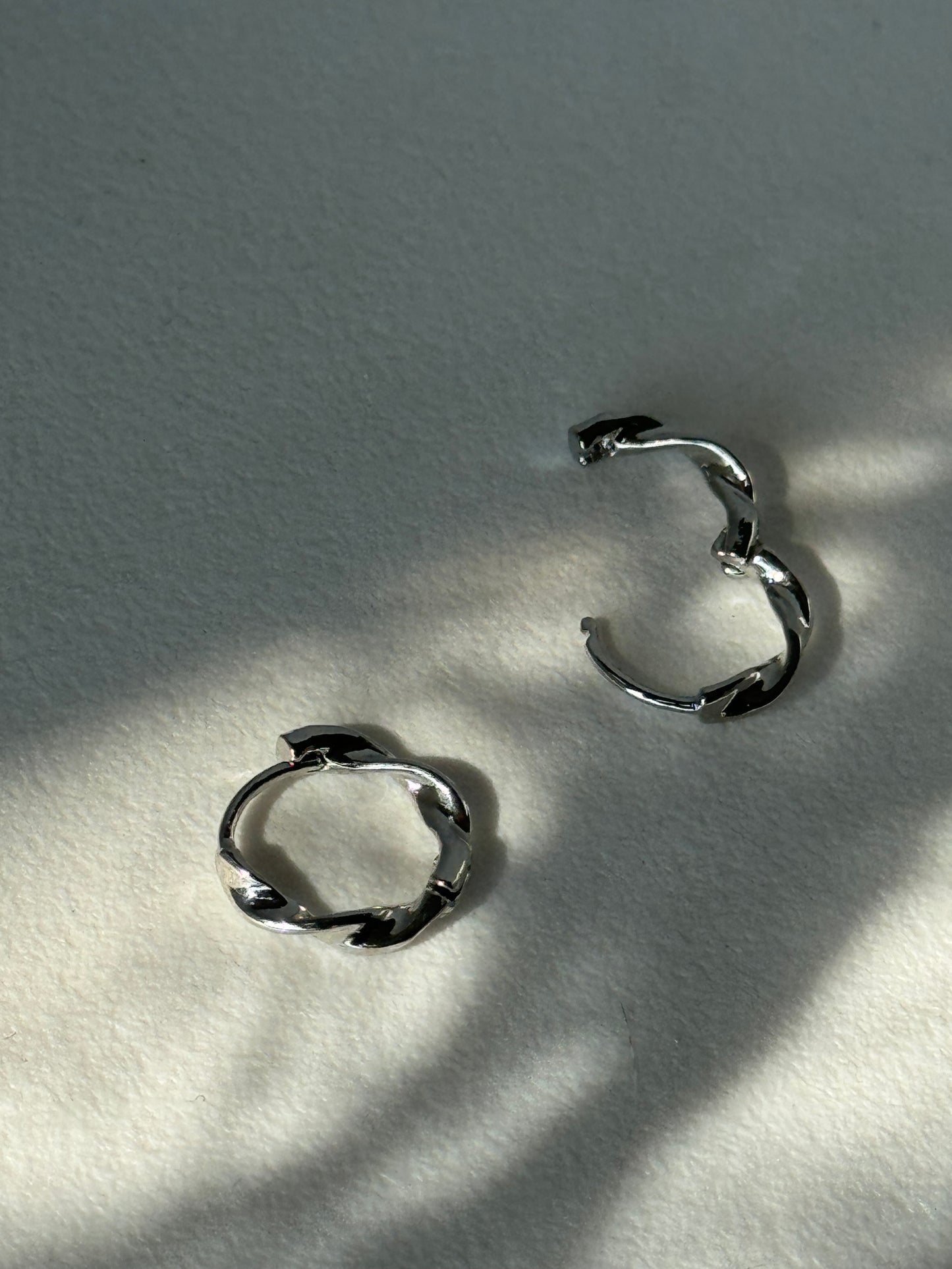 Devon Classic Twist Plated Mini Hug Hoop Earring In Silver