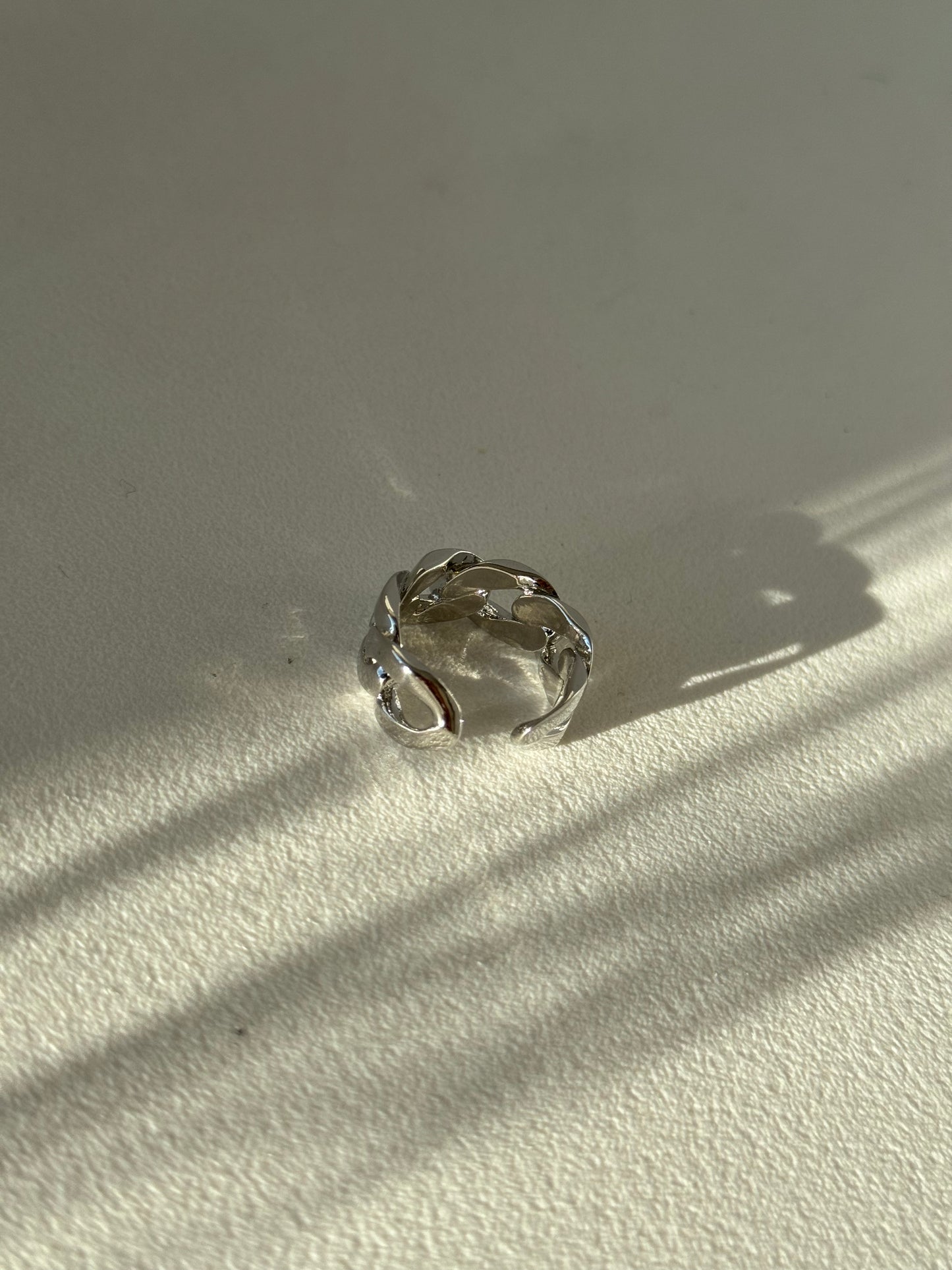 Reno Link Chain Ring In Silver ￼