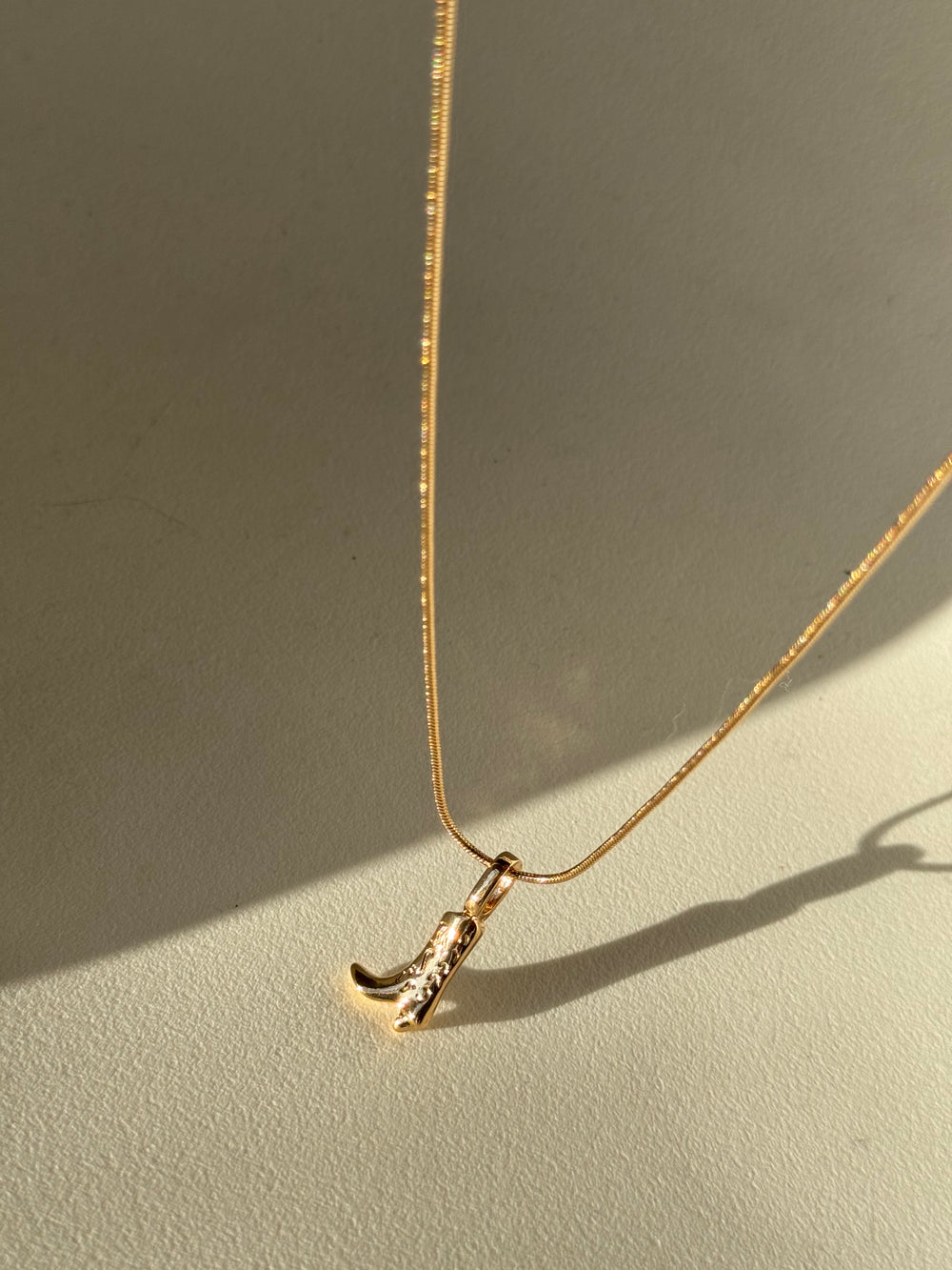 Teagan Boot Charm Necklace In Gold
