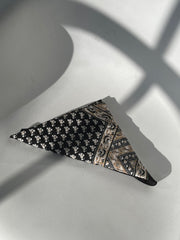 Tony Cotton Ultra Soft Two Tone Bandana In Vintage Black