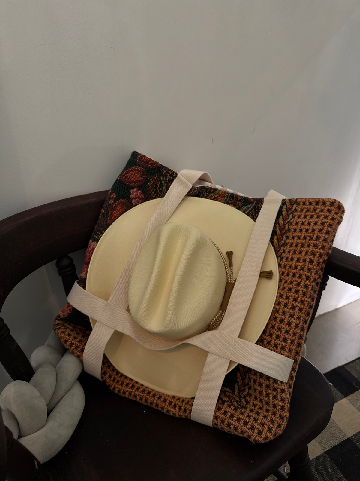 Haselden Handcrafted Tapestry Hat Holder Tote Bag